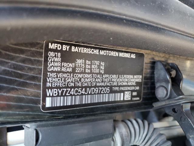 WBY7Z4C54JVD97205 BMW I3 REX