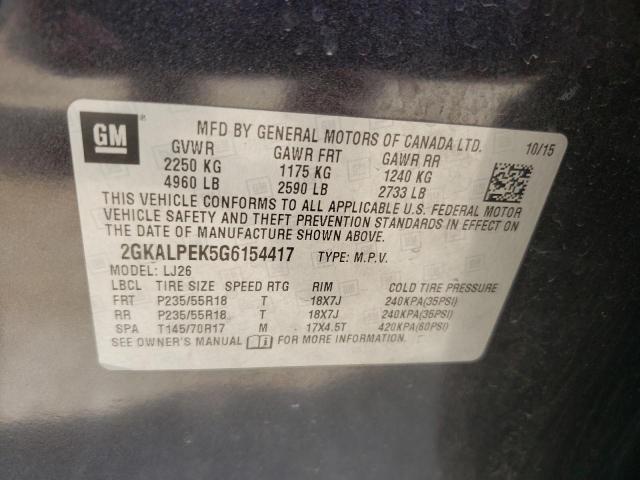 2GKALPEK5G6154417 GMC Terrain Slt