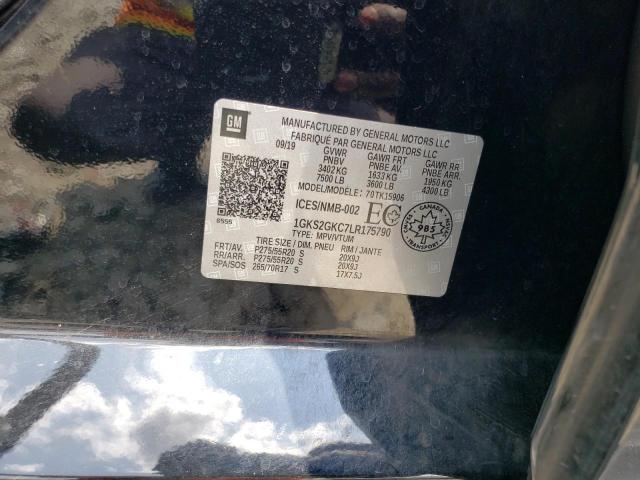 1GKS2GKC7LR175790 GMC Yukon Xl K1500 Slt