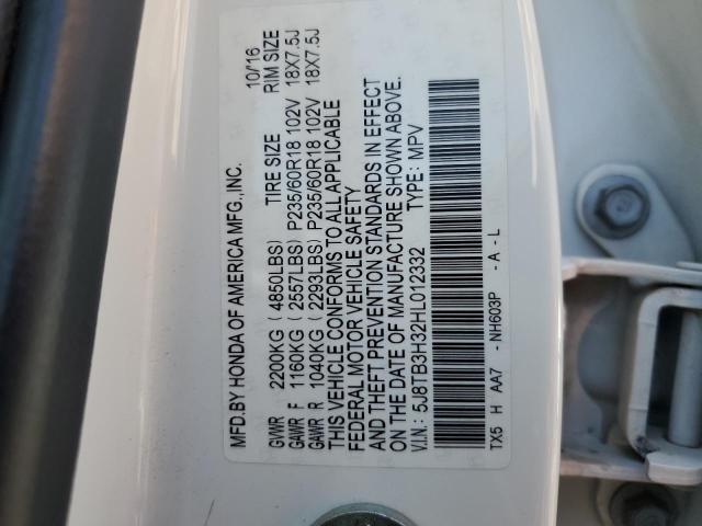 5J8TB3H32HL012332 Acura RDX