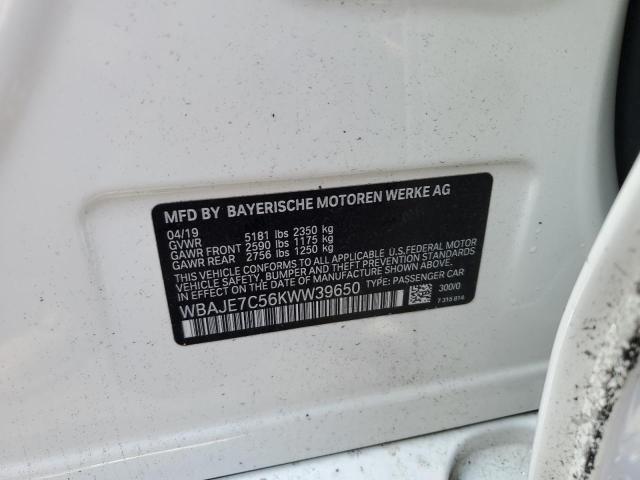 WBAJE7C56KWW39650 BMW 540 XI
