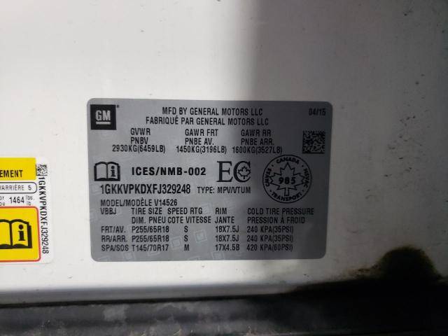 1GKKVPKDXFJ329248 GMC ACADIA SLE