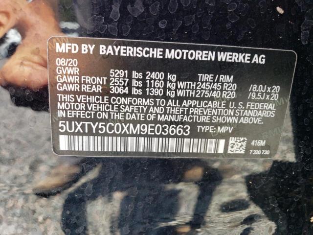 5UXTY5C0XM9E03663 BMW X3 Xdrive30i