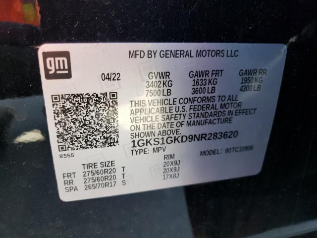 1GKS1GKD9NR283620 GMC Yukon Xl C1500 Slt