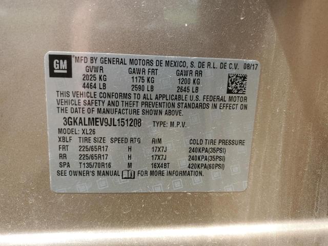 3GKALMEV9JL151208 GMC Terrain Sle
