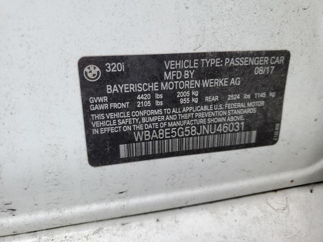 WBA8E5G58JNU46031 BMW 320 XI