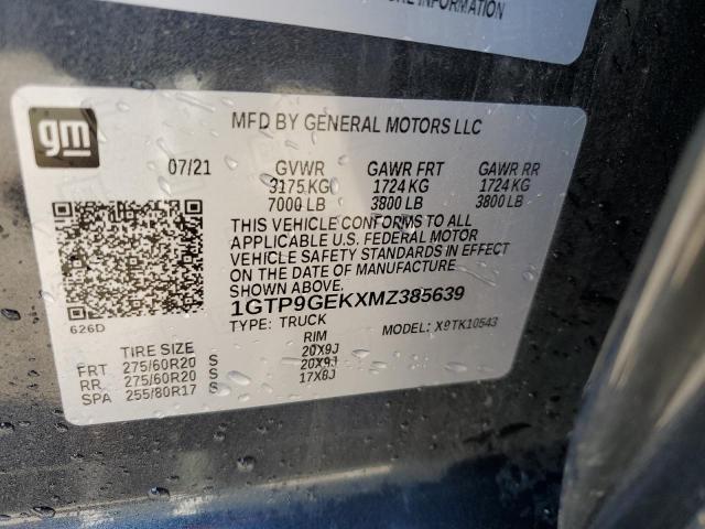 1GTP9GEKXMZ385639 GMC Sierra K1500 Elevation