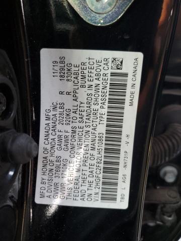 2HGFC2F82LH510863 Honda Civic Sport