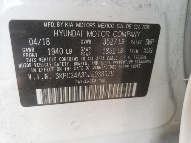 3KPC24A35JE033978 Hyundai ACCENT SE