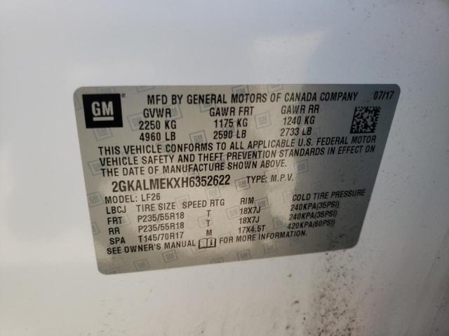 2GKALMEKXH6352622 GMC Terrain Sle