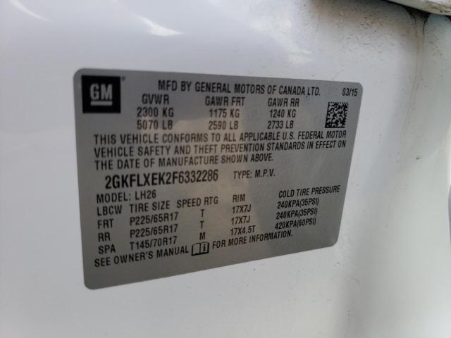 2GKFLXEK2F6332286 GMC Terrain Slt