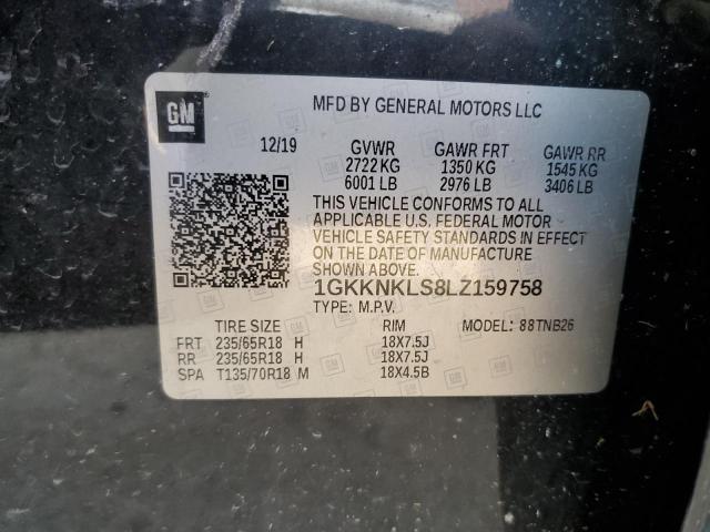 1GKKNKLS8LZ159758 GMC ACADIA SLE