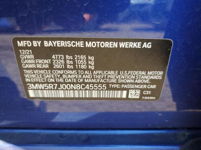 3MW5R7J00N8C45555 BMW 330XI