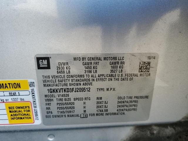 1GKKVTKD3FJ209512 GMC Acadia Denali