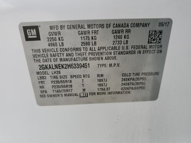 2GKALNEK2H6339451 GMC Terrain Sle