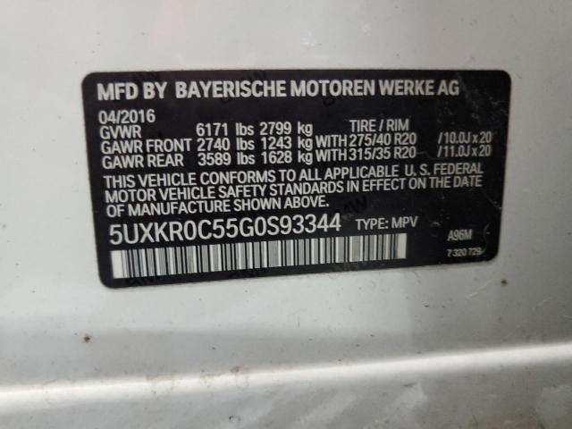 5UXKR0C55G0S93344 BMW X5 Xdrive35i