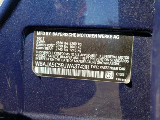 WBAJA5C59JWA37438 BMW 530 I