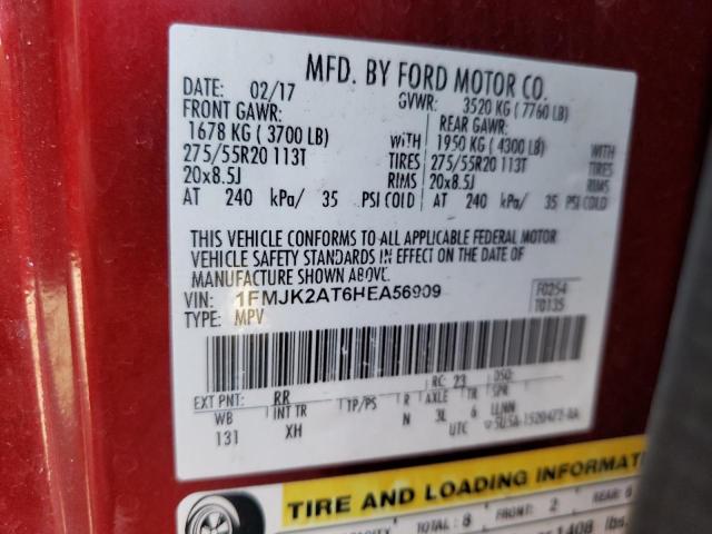 1FMJK2AT6HEA56909 Ford Expedition El Limited