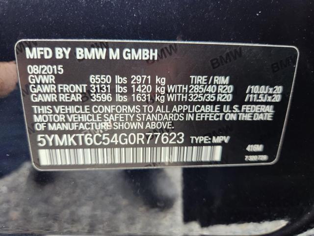 5YMKT6C54G0R77623 BMW X5 M