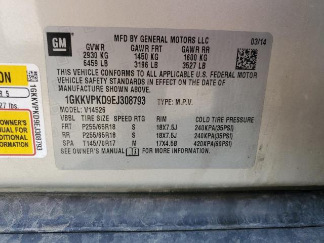 1GKKVPKD9EJ308793 GMC ACADIA SLE