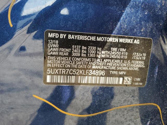 5UXTR7C52KLF34896 BMW X3 Sdrive30i