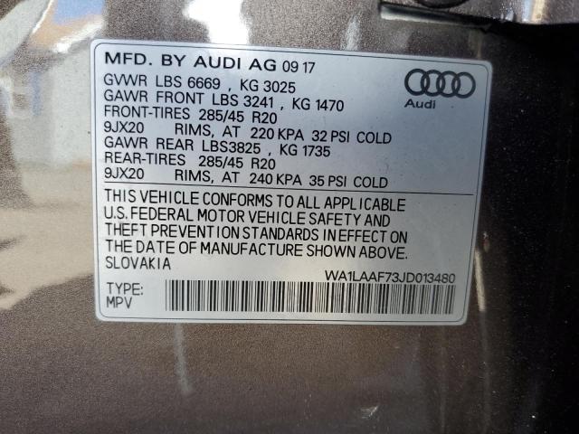 WA1LAAF73JD013480 Audi Q7 Premium Plus
