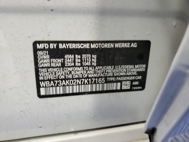 WBA73AK02N7K17165 BMW 228XI