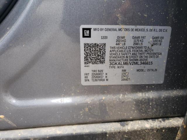 3GKALMEV2ML346815 GMC Terrain Sle