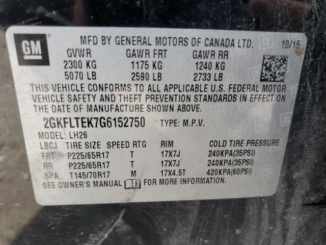 2GKFLTEK7G6152750 GMC Terrain Sle
