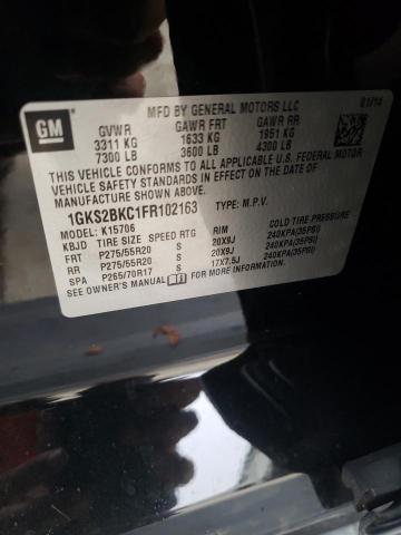 1GKS2BKC1FR102163 GMC YUKON SLT