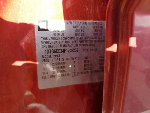 1GTG6CE34F1245257 GMC CANYON SLT