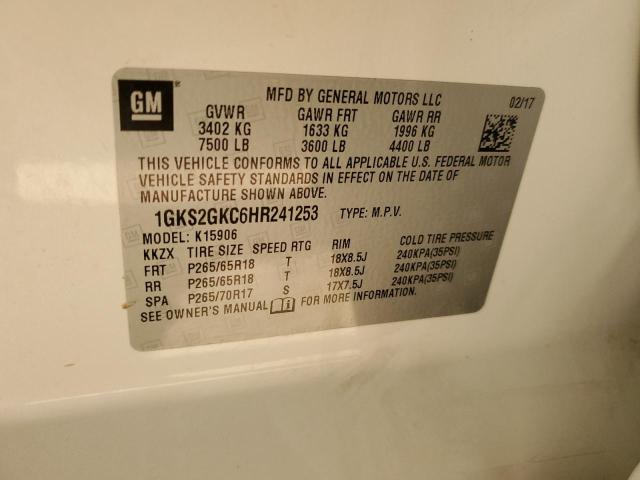 1GKS2GKC6HR241253 GMC Yukon Xl K1500 Slt