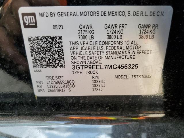 3GTP9EEL7MG456325 GMC Sierra K1500 At4
