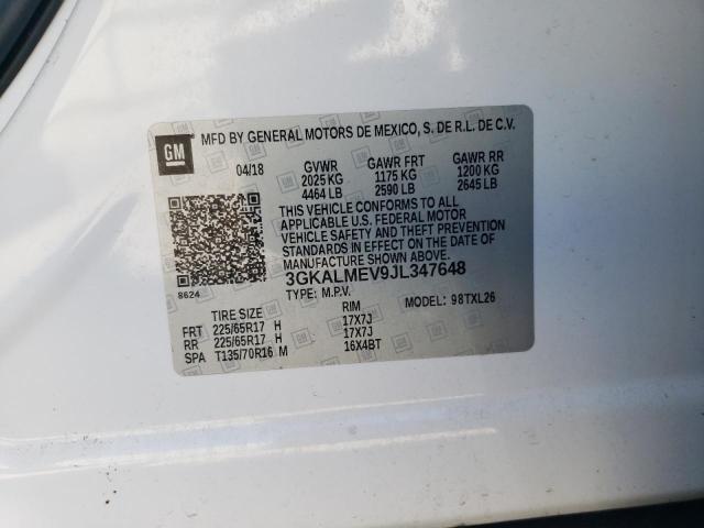 3GKALMEV9JL347648 GMC Terrain Sle