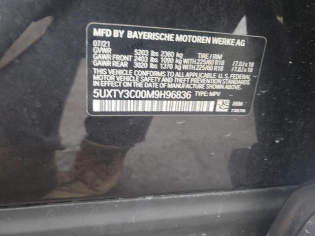 5UXTY3C00M9H96836 BMW X3 Sdrive30i