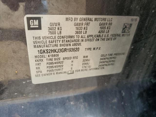 1GKS2HKJ3GR193620 GMC YUKON XL DENALI