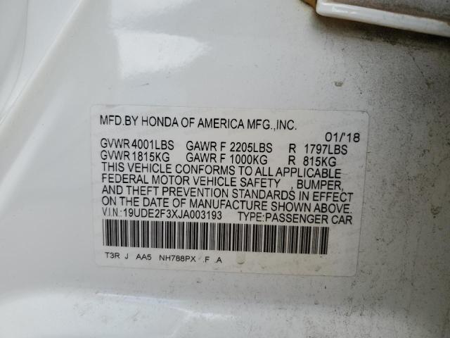 19UDE2F3XJA003193 Acura Ilx Base Watch Plus