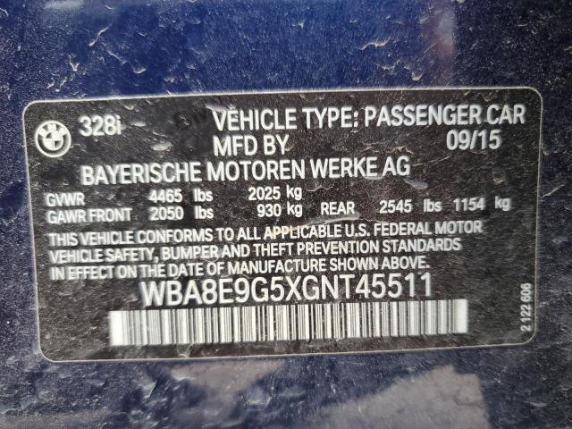 WBA8E9G5XGNT45511 BMW 328 I Sulev