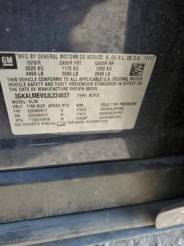 3GKALMEV0JL224837 GMC Terrain Sle