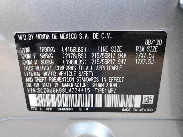 3CZRU6H98LM734415 Honda Hr-v Touring
