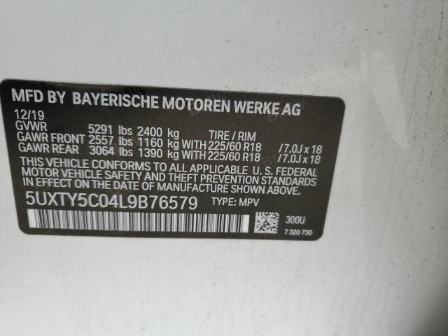 5UXTY5C04L9B76579 BMW X3 Xdrive30i