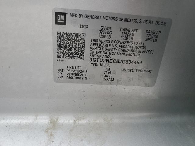 3GTU2NEC8JG634469 GMC Sierra K1500 Slt