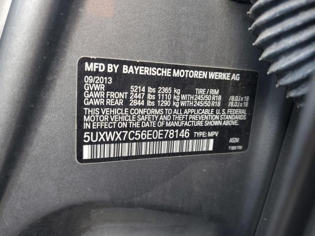 5UXWX7C56E0E78146 BMW X3 Xdrive35i