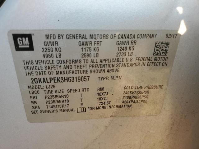 2GKALPEK3H6319057 GMC Terrain Slt