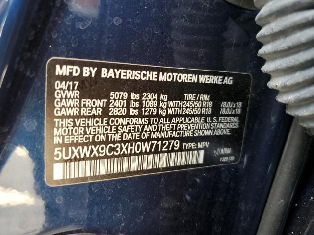 5UXWX9C3XH0W71279 BMW X3 Xdrive28i