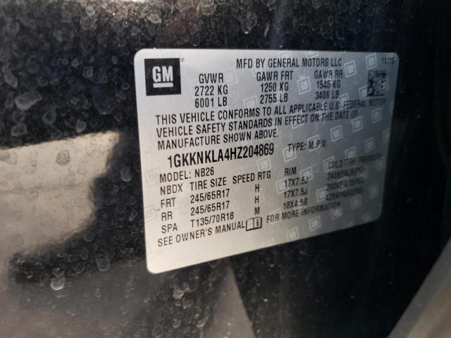 1GKKNKLA4HZ204869 GMC ACADIA SLE
