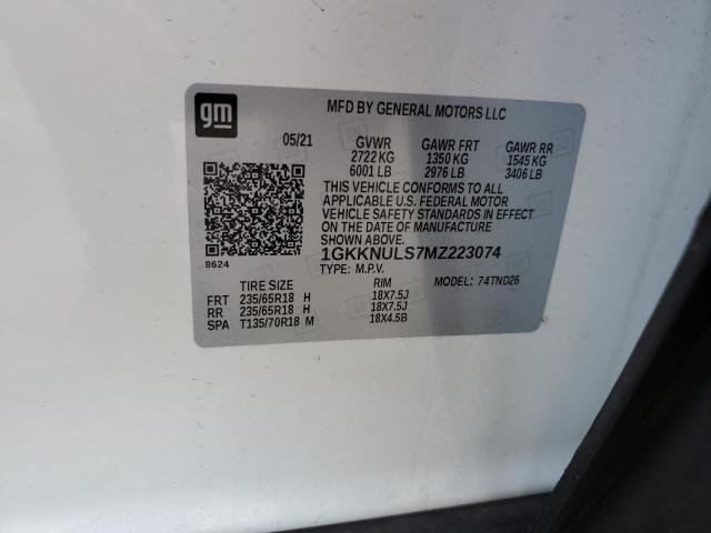 1GKKNULS7MZ223074 GMC ACADIA SLT
