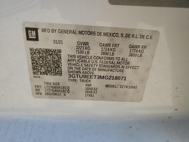 3GTU9EET3MG218071 GMC Sierra K1500 At4