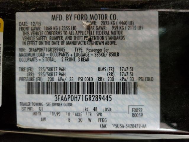 3FA6P0H71GR289445 Ford FUSION SE