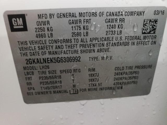 2GKALNEK5G6306992 GMC Terrain Sle